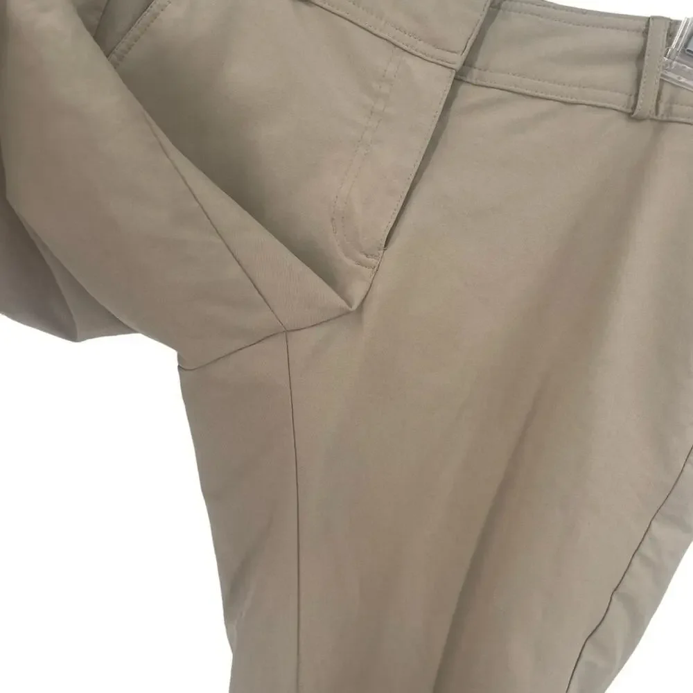 Women’s Pebble Beach Performance light blue flat front Bermuda shorts size 10